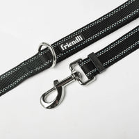 Midnight Black Nylon Dog Leash, 4-6ft