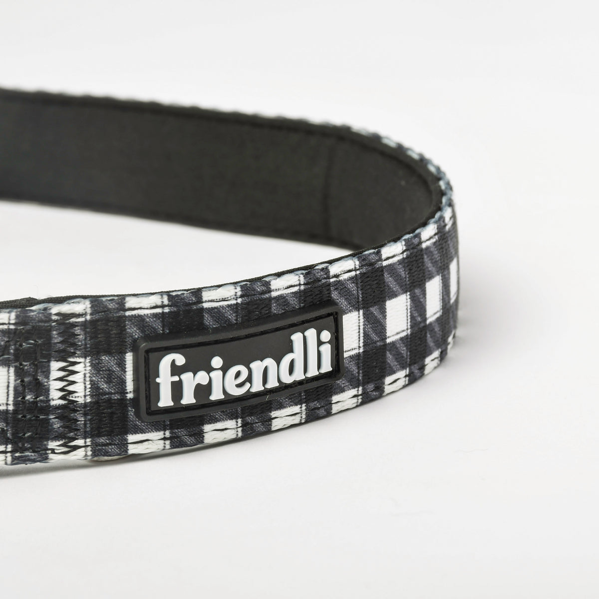 Checkered Neoprene Dog Collar, L/XL