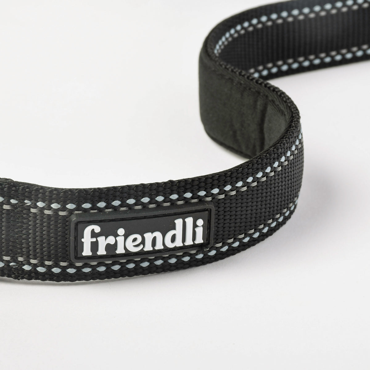 Midnight Black Nylon Dog Collar, L/XL