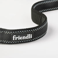 Midnight Black Nylon Dog Collar, L/XL