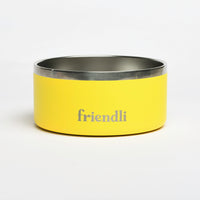 Sunshine Yellow Stainless Steel Double Wall Dog Bowl, 32oz
