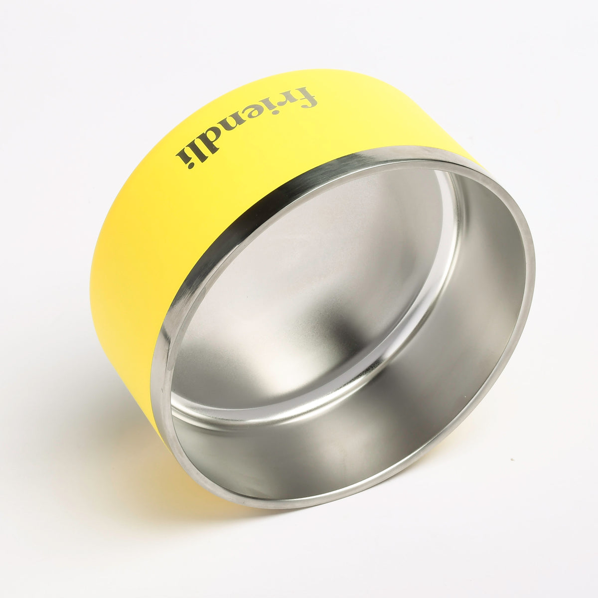 Sunshine Yellow Stainless Steel Double Wall Dog Bowl, 32oz