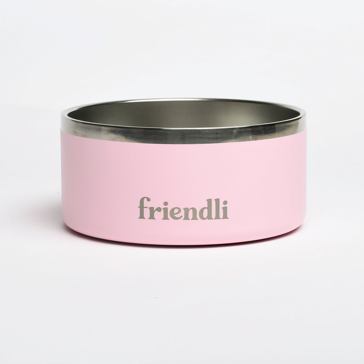 Bubblegum Stainless Steel Double Wall Dog Bowl, 32oz