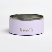 Lilac Stainless Steel Double Wall Dog Bowl, 32oz