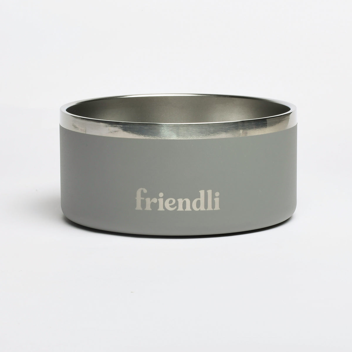 Graphite Stainless Steel Double Wall Dog Bowl, 32oz