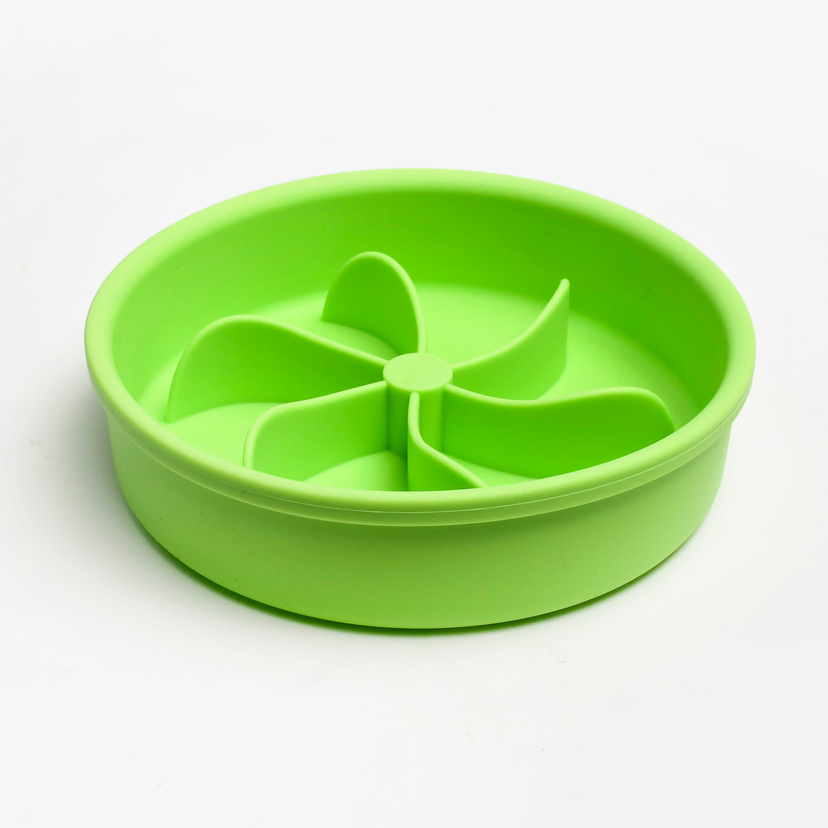 Lime Green Silicone Slow Feed Dog Bowl