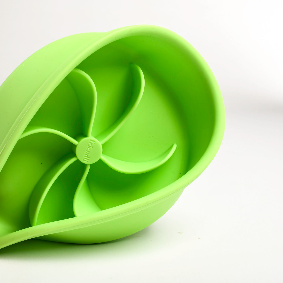 Lime Green Silicone Slow Feed Dog Bowl