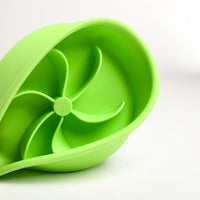 Lime Green Silicone Slow Feed Dog Bowl