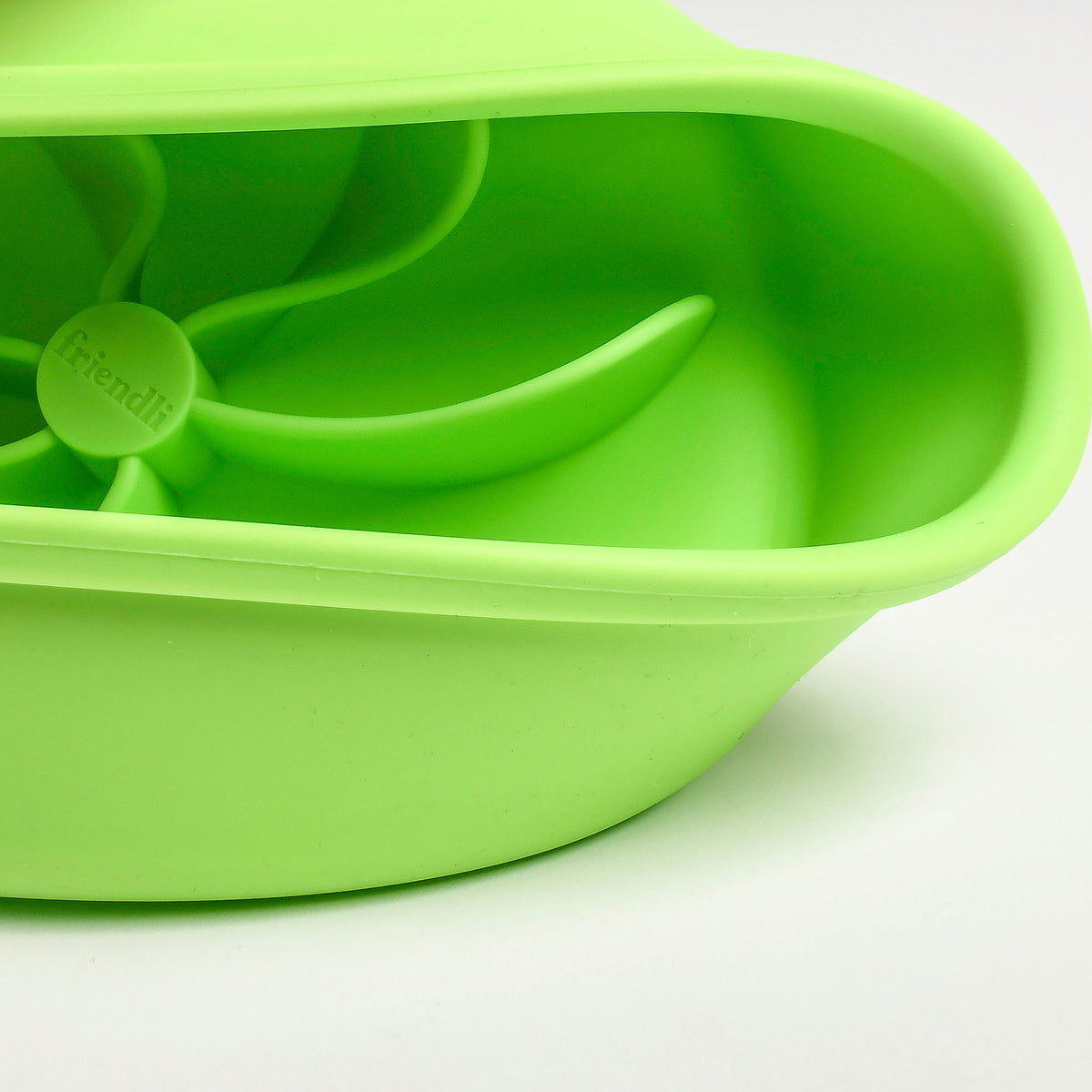 Lime Green Silicone Slow Feed Dog Bowl