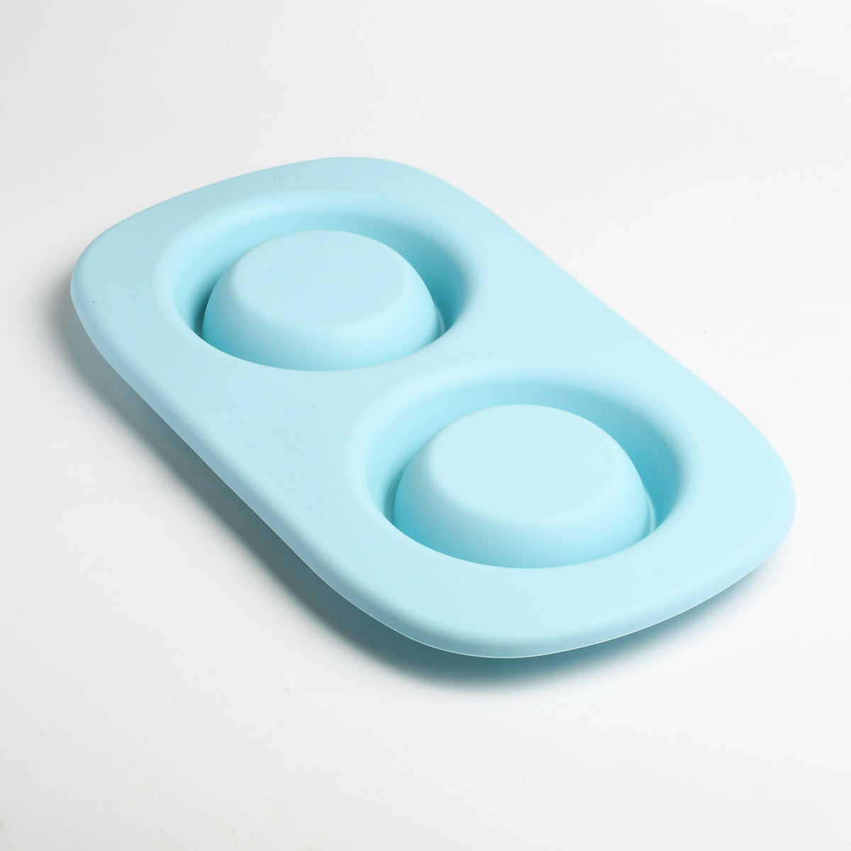 Pet Double Food Stainless Steel Bowl Silicone Mat