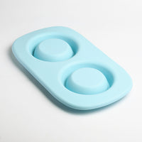Pet Double Food Stainless Steel Bowl Silicone Mat