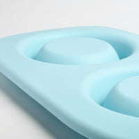 Pet Double Food Stainless Steel Bowl Silicone Mat