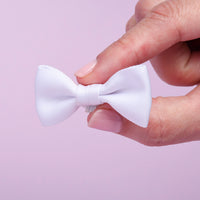 White/Pink Nylon Small Pet Bow Ties, 3ct