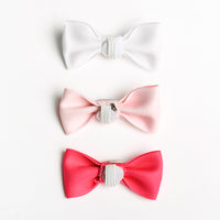 White/Pink Nylon Small Pet Bow Ties, 3ct