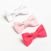 White/Pink Nylon Small Pet Bow Ties, 3ct