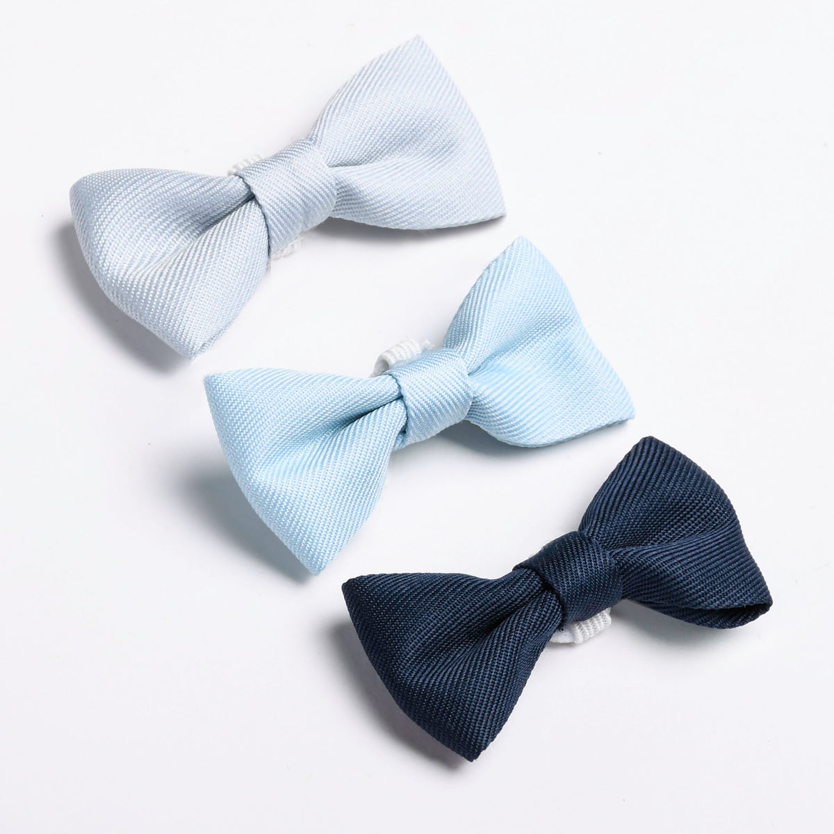 Gray/Blue Nylon Small Pet Bow Ties, 3ct