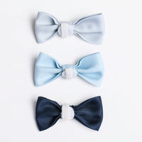 Gray/Blue Nylon Small Pet Bow Ties, 3ct