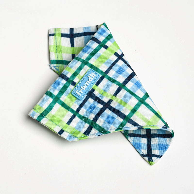 Blue Flannel Small Pet Bandana, 1ct