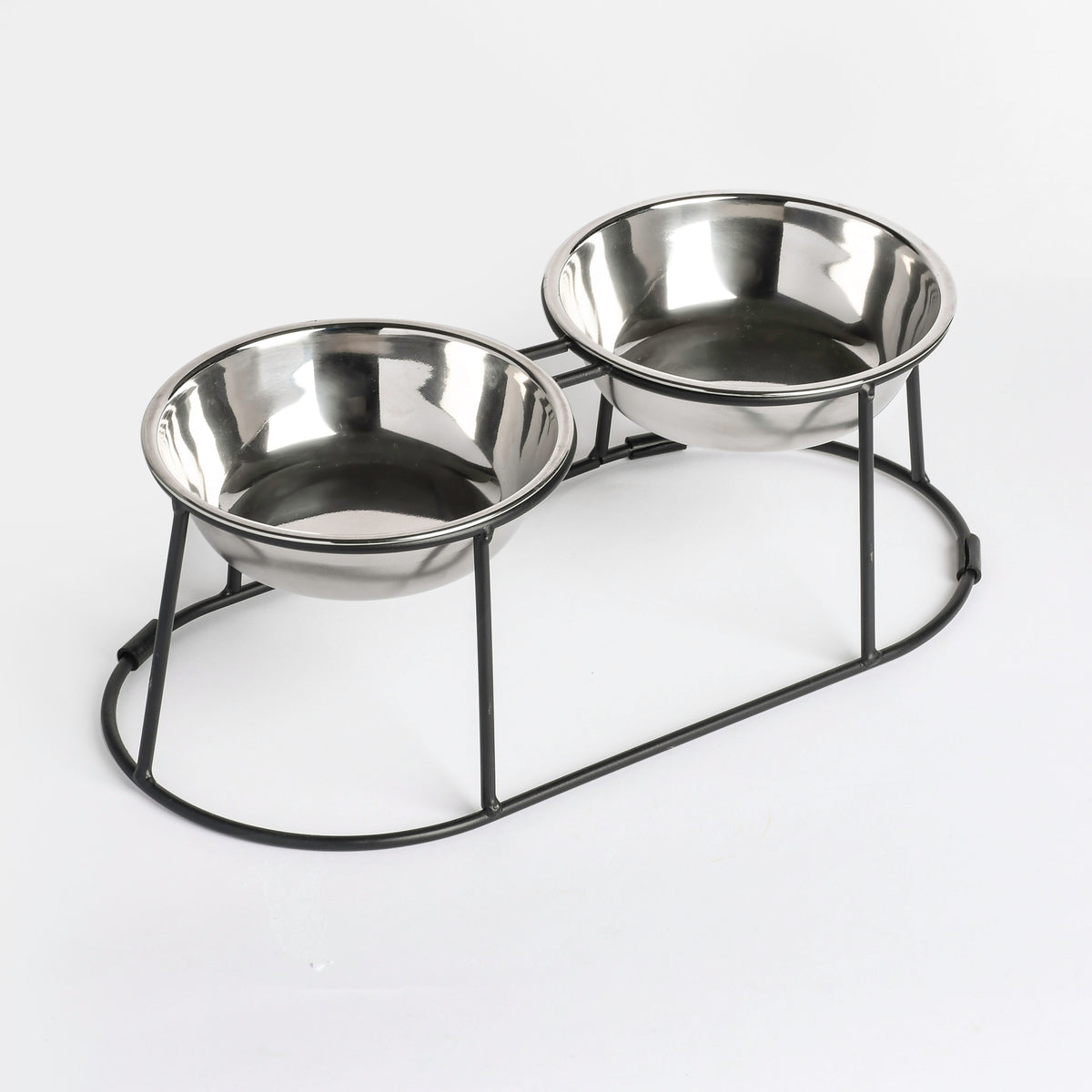 Small Pet Elevated Double Stainless Steel Feeder