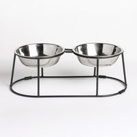 Small Pet Elevated Double Stainless Steel Feeder