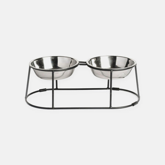 Small Pet Elevated Double Stainless Steel Feeder