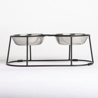 Small Pet Elevated Double Stainless Steel Feeder