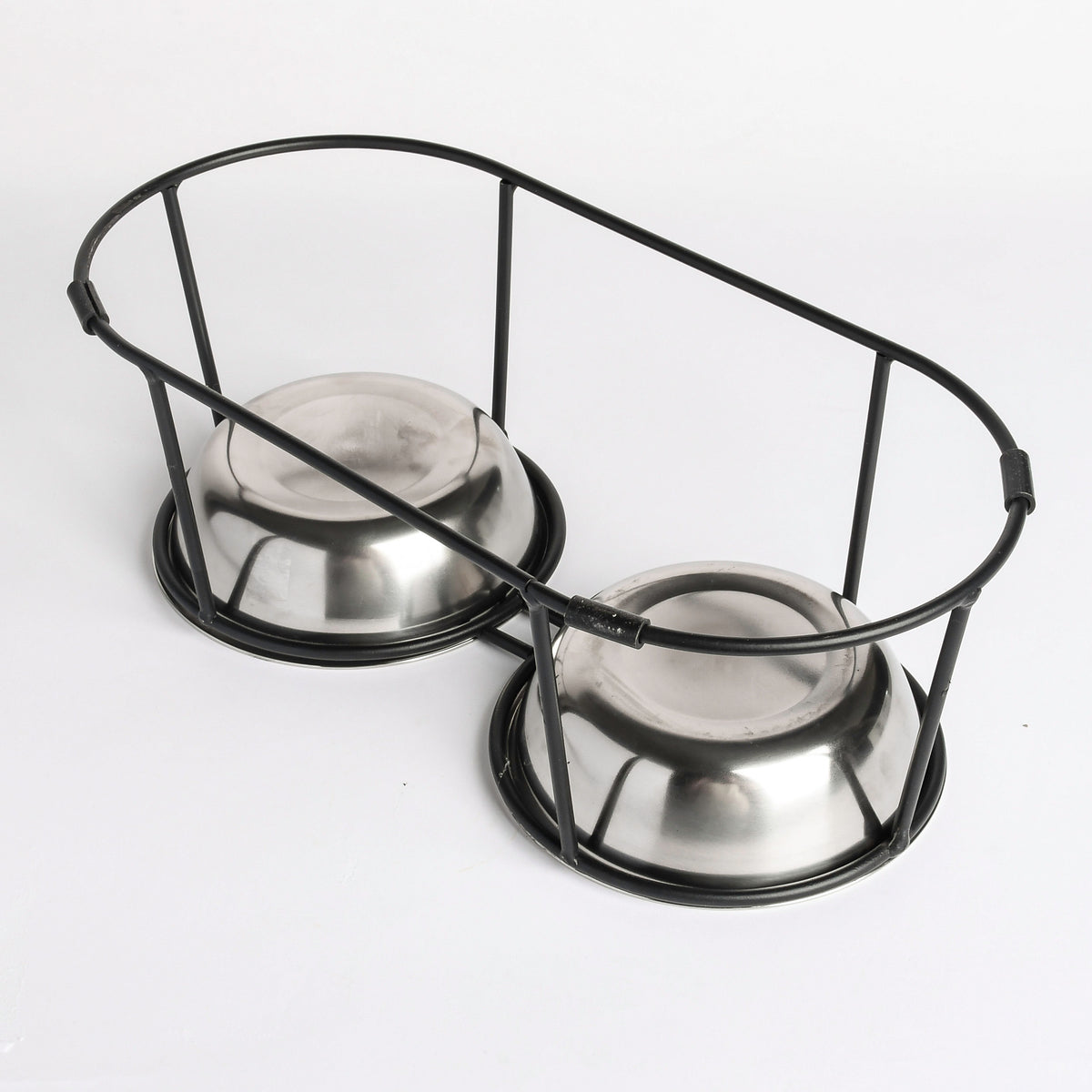 Small Pet Elevated Double Stainless Steel Feeder