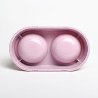 Small Pet Bamboo Fiber Double Food Bowl