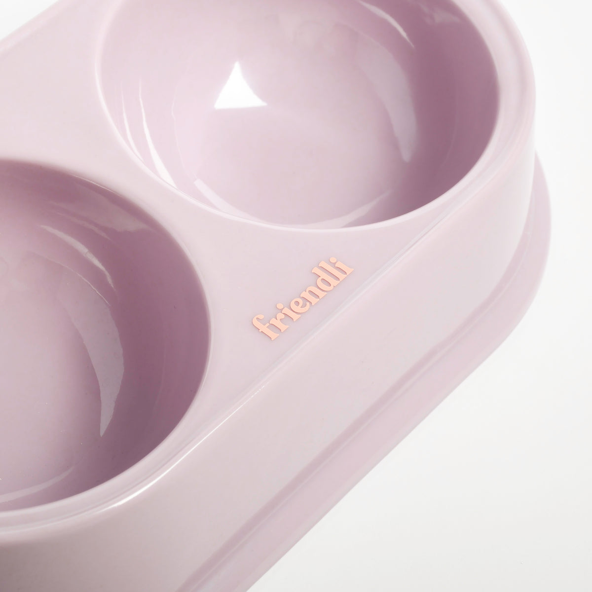 Small Pet Bamboo Fiber Double Food Bowl