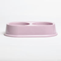 Small Pet Bamboo Fiber Double Food Bowl