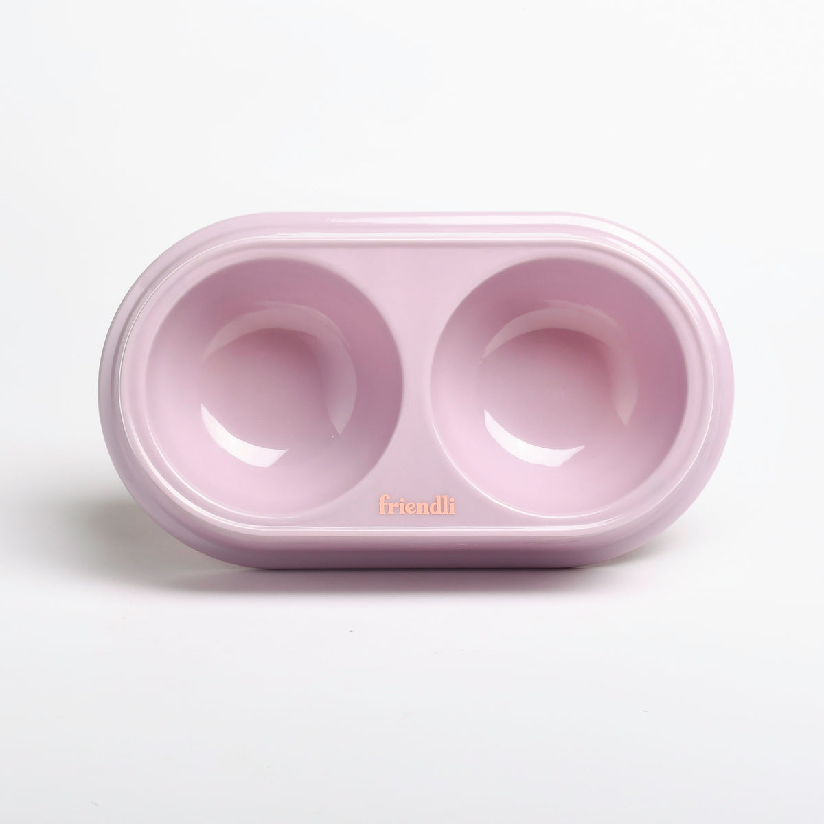 Small Pet Bamboo Fiber Double Food Bowl