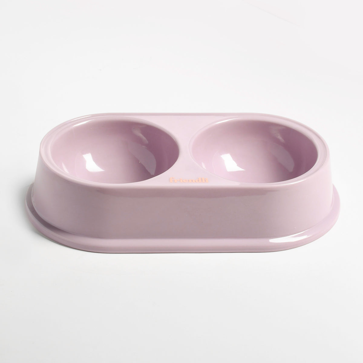 Small Pet Bamboo Fiber Double Food Bowl