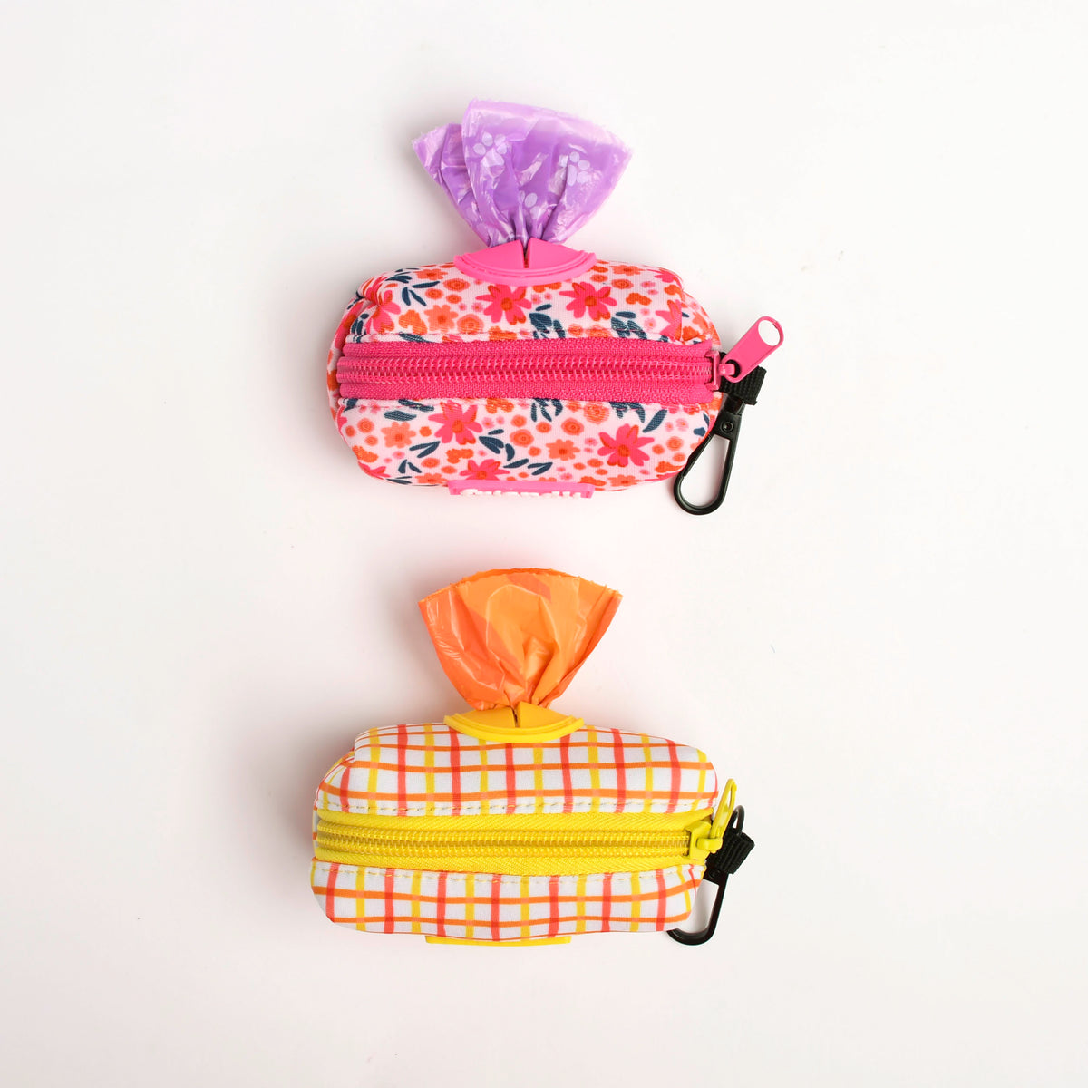 Tangerine Neoprene Dog Waste Bag Holder