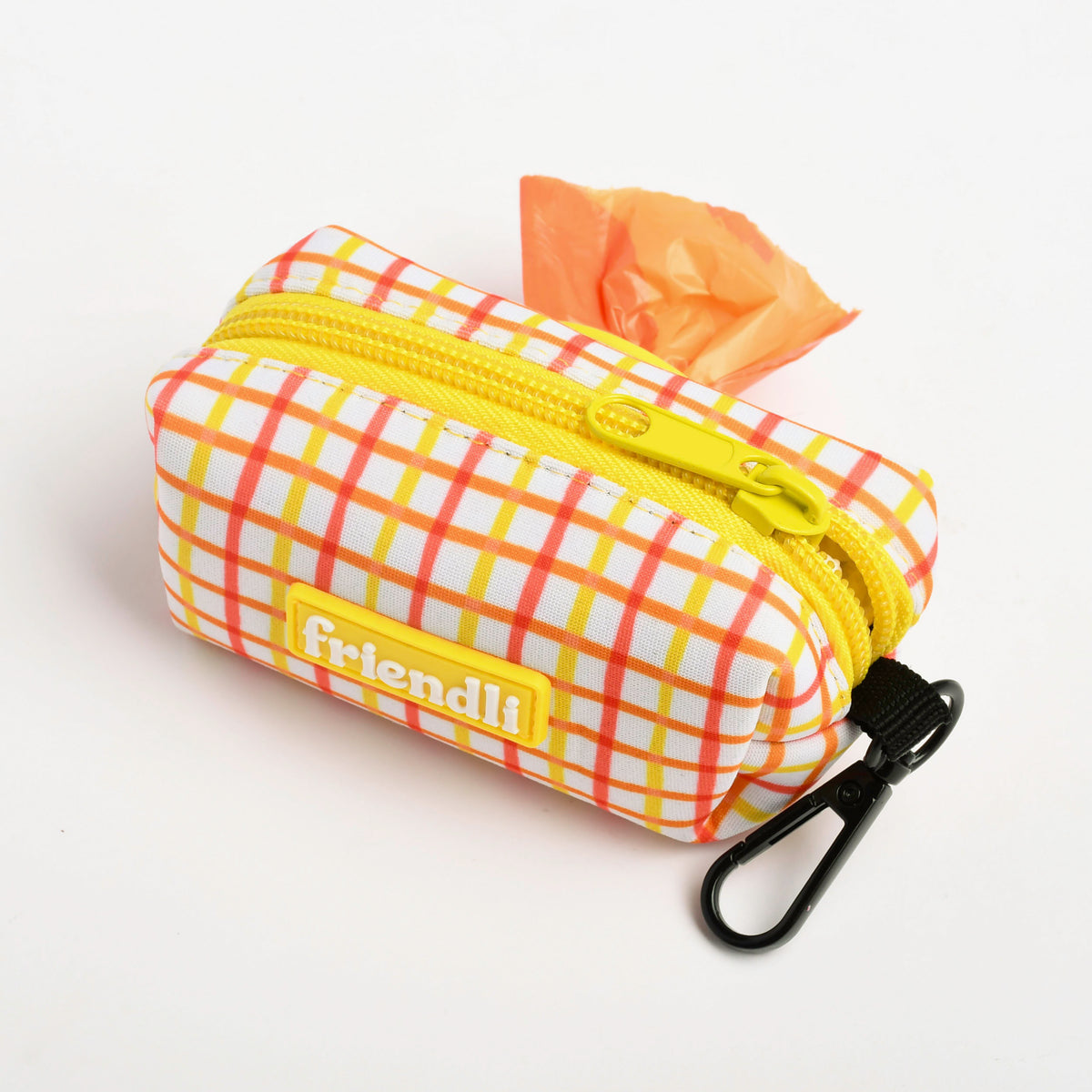 Tangerine Neoprene Dog Waste Bag Holder