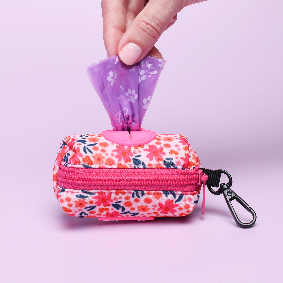 Floral Neoprene Dog Waste Bag Holder