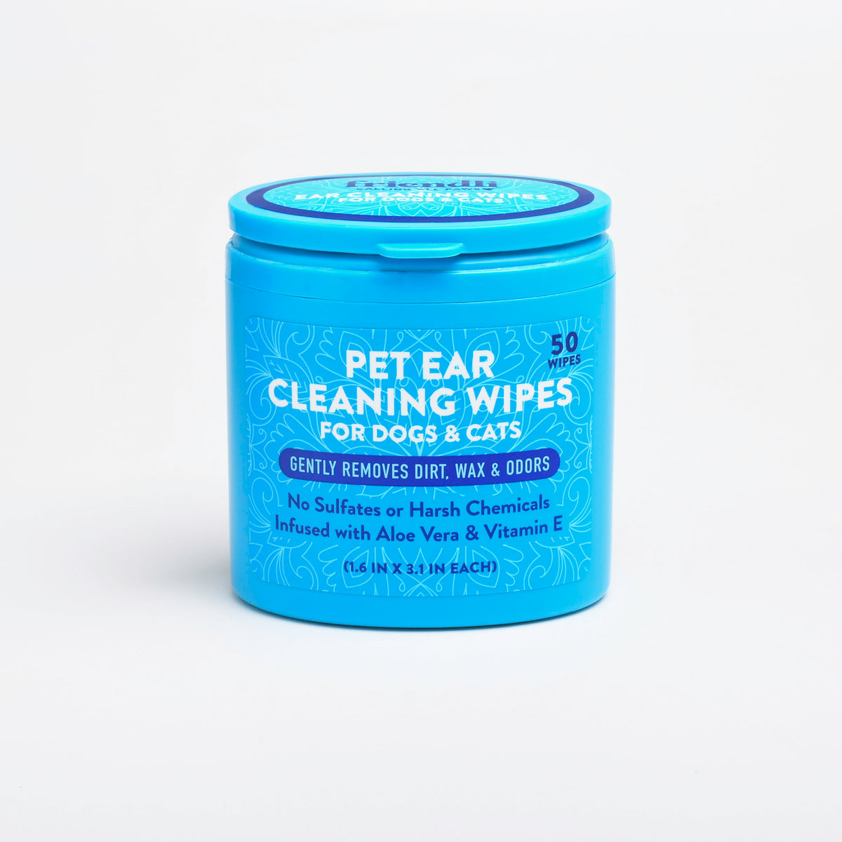 Unscented Pet Ear Cleaning Finger Wipes, 50ct