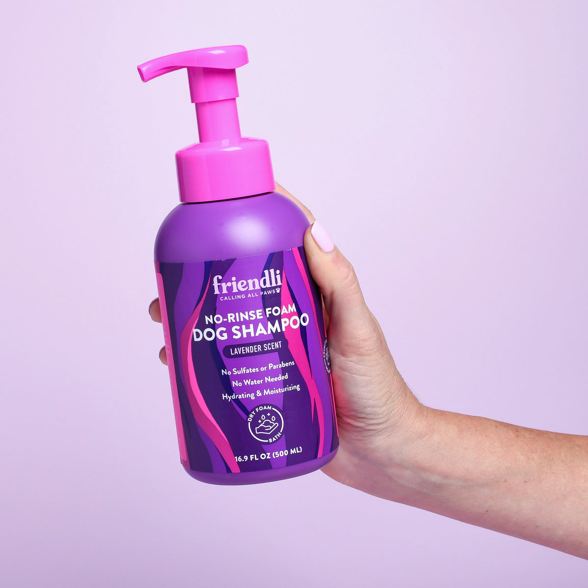 Lavender Dog No-Rinse Foam Shampoo, 16.9 fl oz