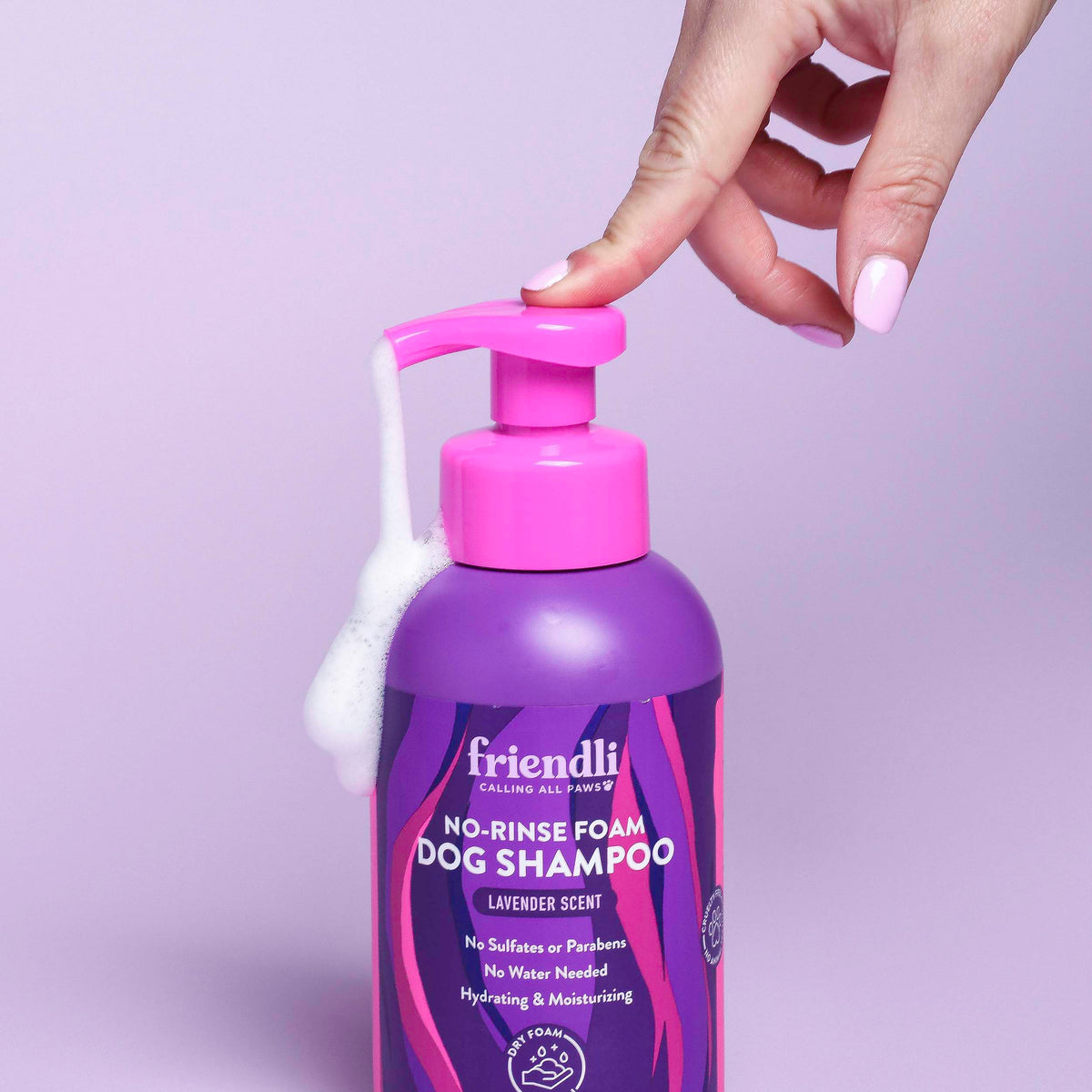 Lavender Dog No-Rinse Foam Shampoo, 16.9 fl oz