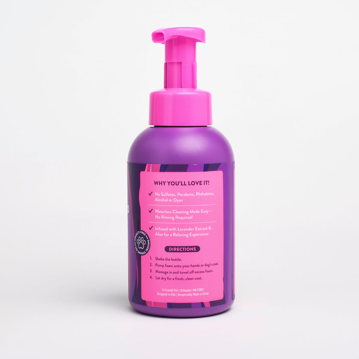 Lavender Dog No-Rinse Foam Shampoo, 16.9 fl oz