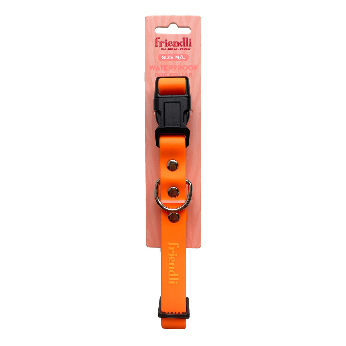 Tangerine Waterproof Dog Collar