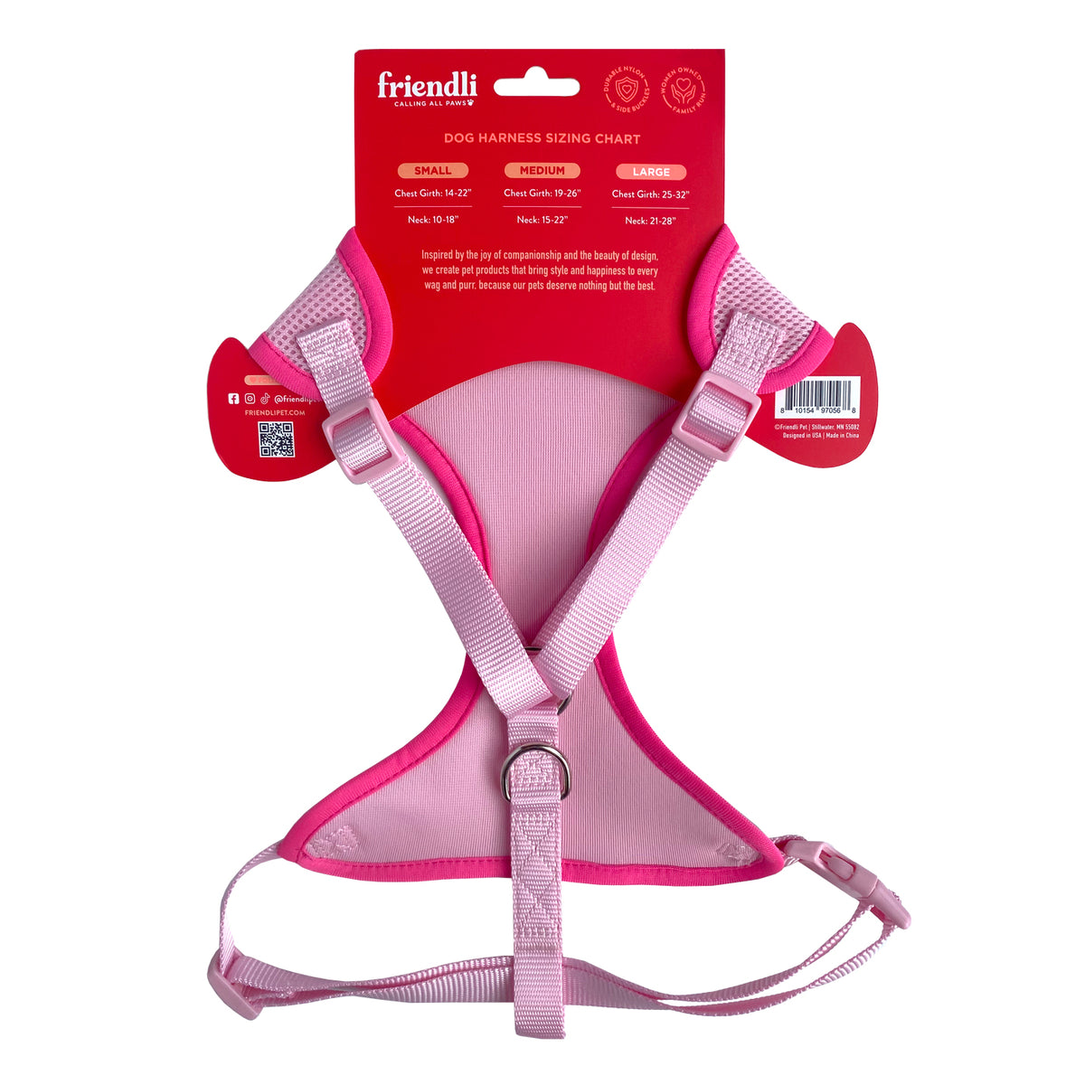 Bubblegum Pink Dog Mesh Harness