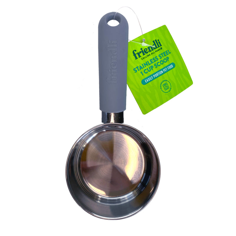 Dog Metal Food Scoop, 1 Cup