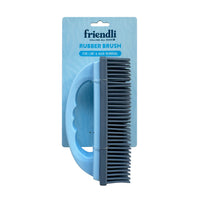 Dog Rubber Hair Removing Brush w/ Handle