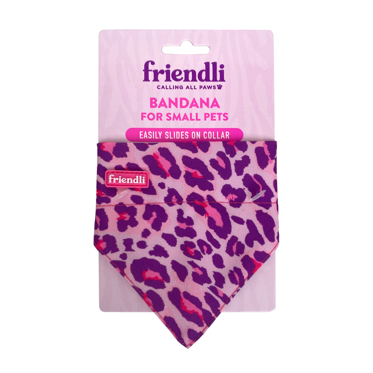 Pink Leopard Small Pet Bandana, 1ct