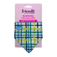 Blue Flannel Small Pet Bandana, 1ct