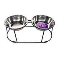 Small Pet Elevated Double Stainless Steel Feeder