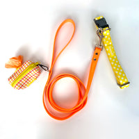 Yellow/Orange Neoprene Dog Waste Bag Holder