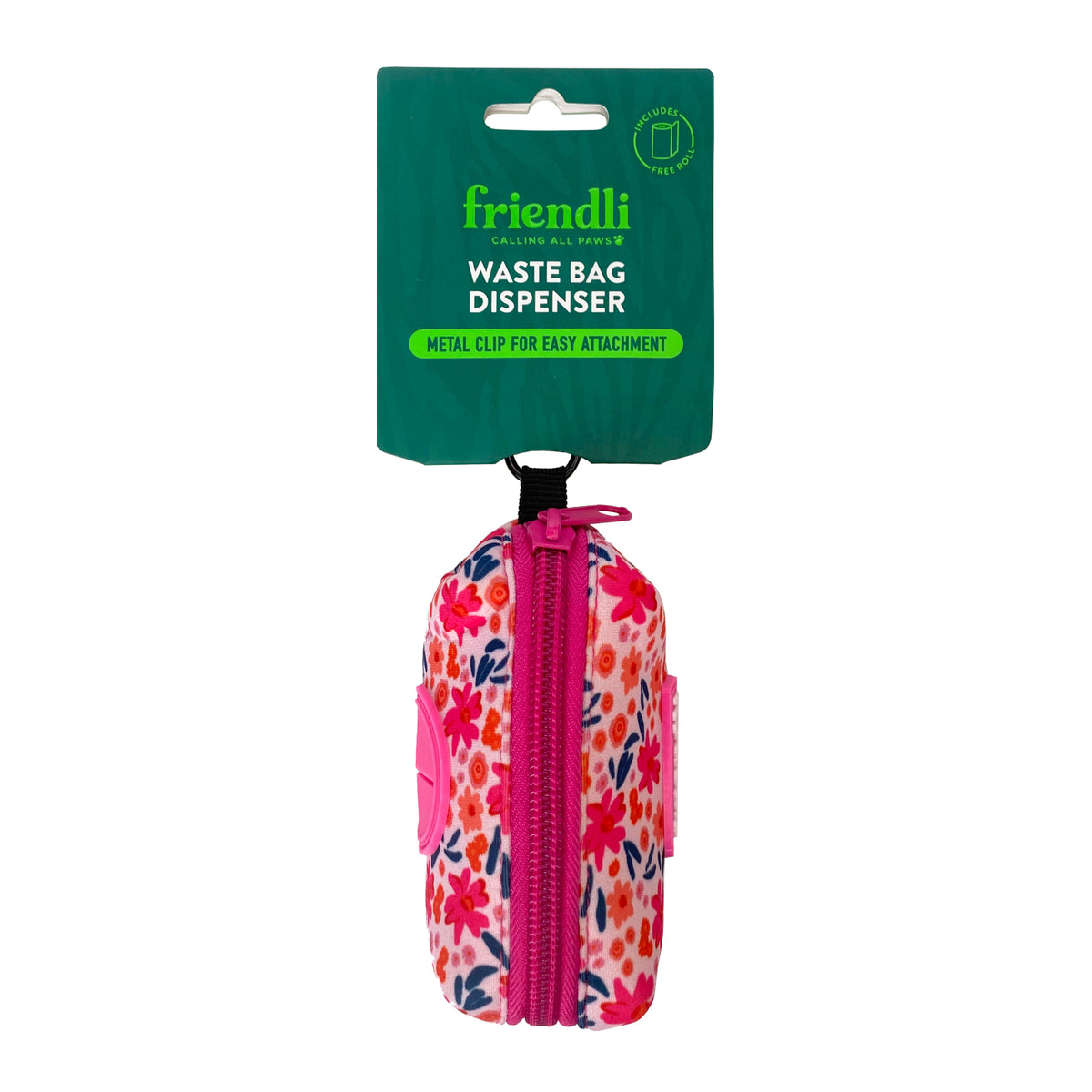 Floral Neoprene Dog Waste Bag Holder