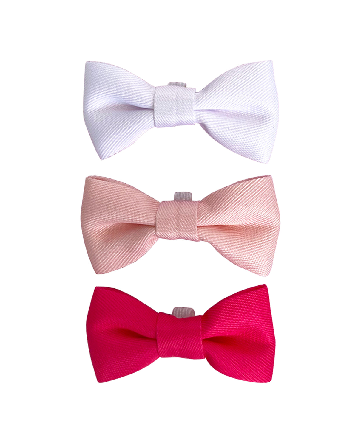 White/Pink Nylon Small Pet Bow Ties, 3ct