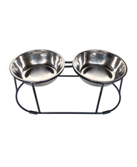 Small Pet Elevated Double Stainless Steel Feeder